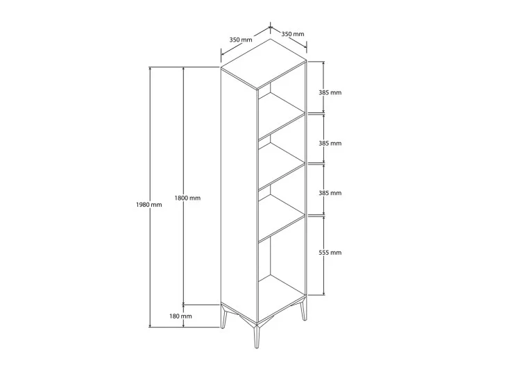 Έπιπλο Εισόδου Inca 5102, 35x35x198 εκ.,All4home