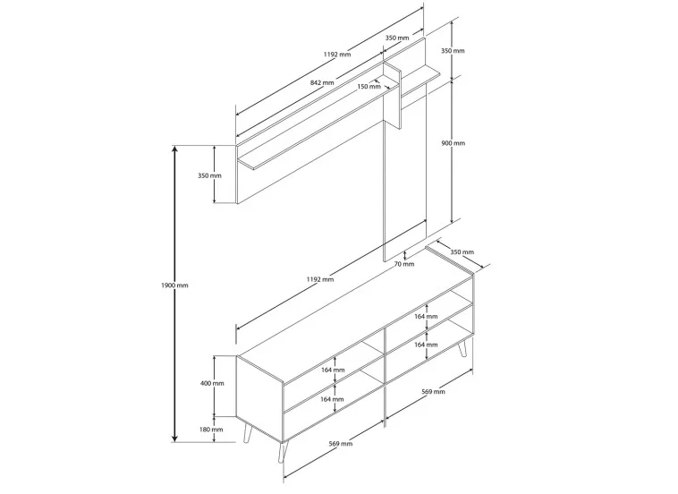 Έπιπλο Εισόδου Theo 5061,119,20x35x58 εκ.,All4home