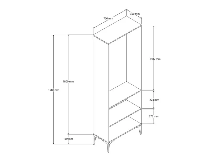 Έπιπλο Εισόδου Inca 5104, 70x35x198 εκ.,All4home