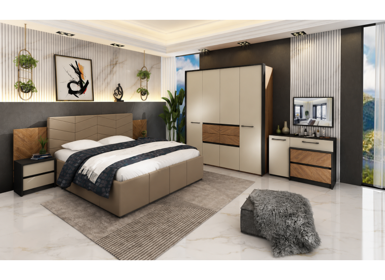 Σετ Κρεβατοκάμαρας 6 τεμαχίων 160/200, Dubai, Genomax | All4home