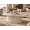 Τραπεζάκι Σαλονιού, Elysia, Οβάλ Λευκό, 120x60x40 εκ.