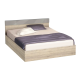 Κρεβάτι ξύλινο μονό AVA 90/200, Σόνομα με γκρί γυαλιστερό, 204/68/94 εκ., Genomax