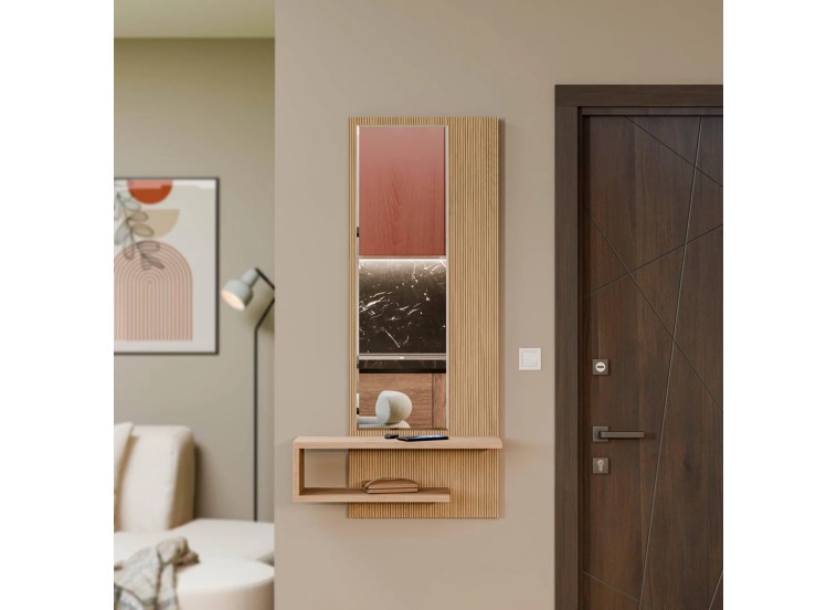 Καθρέφτης με ράφι Line 6002, 45x15x120 εκ. ,All4home