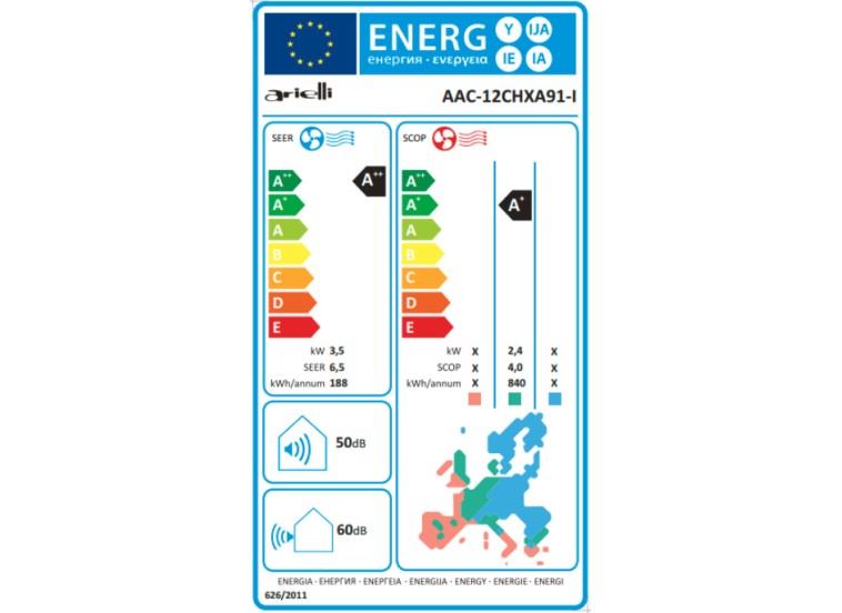 Κλιματιστικό INVERTER 12000 BTU Α++/Α+ +WiFi, AAC-12CHXA61-I, Arielli | All4home Κλιματιστικό INVERTER 12000 BTU Α++/Α+ +WiFi, AAC-12CHXA61-I, Arielli
