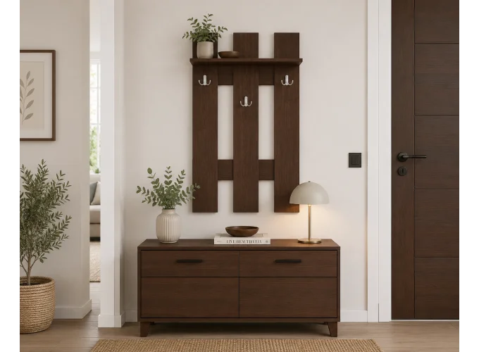 Κρεμάστρα Εισόδου Hanger 30 Βέγγε, 54x21x120 εκ., Μελαμίνη, Genomax
