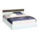 Κρεβάτι ξύλινο διπλό AVA Λευκό/Καρυδί 140/200, 204/68/144 εκ., Genomax