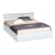 Κρεβάτι ξύλινο διπλό AVA Λευκό/Crystal 140/200, 204/68/144 εκ., Genomax