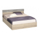 Κρεβάτι ξύλινο διπλό AVA Σόνομα/Γκρι 140/200, 204/68/144 εκ., Genomax