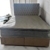 Κρεβάτι υφασμάτινο Kare baza, μπεζ Νο babyface 04, 160x200 εκ., All4home