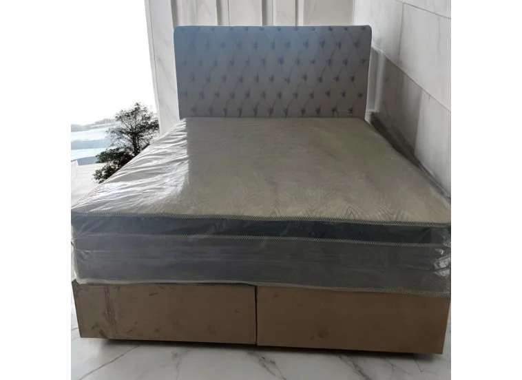 Κρεβάτι υφασμάτινο Kare baza, μπεζ Νο babyface 04, 160x200 εκ., All4home