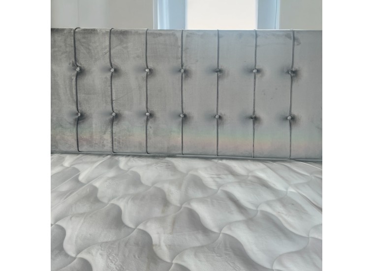 Κρεβάτι υφασμάτινο διπλό Kare - oval baza, Νο babyface 14, 160x200 εκ., All4home Κρεβάτι υφασμάτινο διπλό Kare - oval baza, Νο babyface 14, 160x200 εκ., All4home