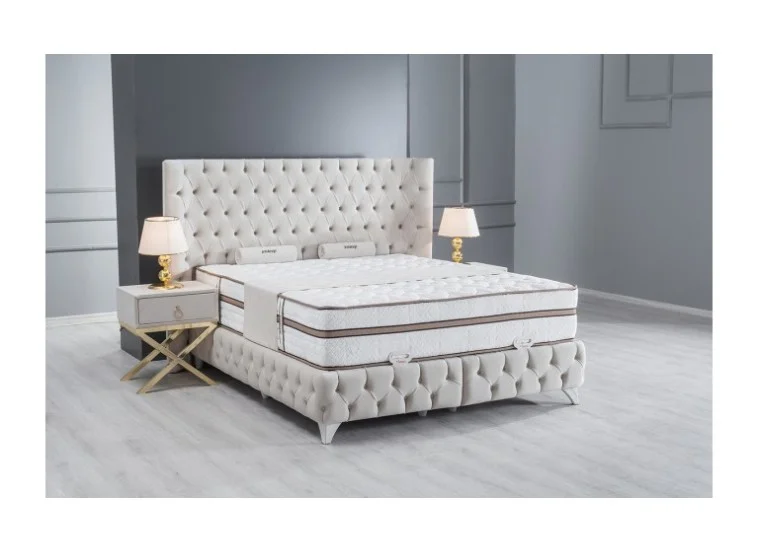 Κρεβάτι υφασμάτινο Lamore με αποθηκευτικό χώρο, 90x200 εκ., All4home