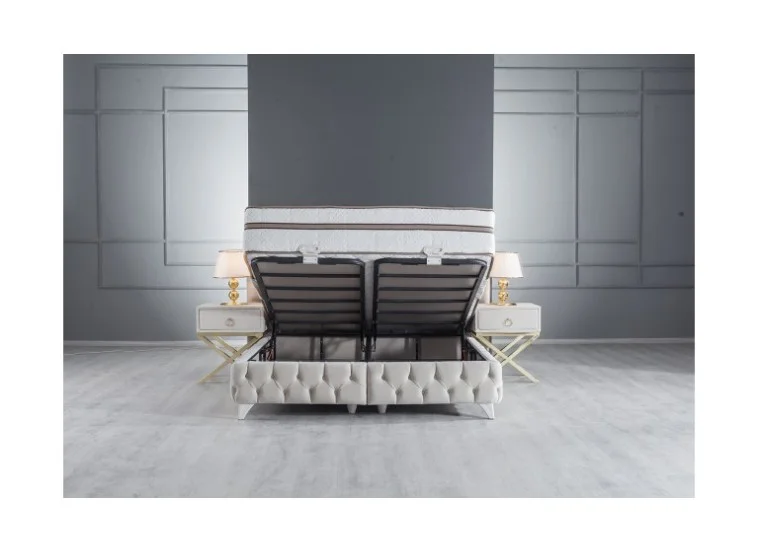 Κρεβάτι υφασμάτινο Lamore με αποθηκευτικό χώρο, 90x200 εκ., All4home