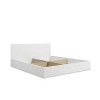 Κρεβάτι ξύλινο διπλό High Λευκό, 140/200, 204/90/144 εκ., Genomax