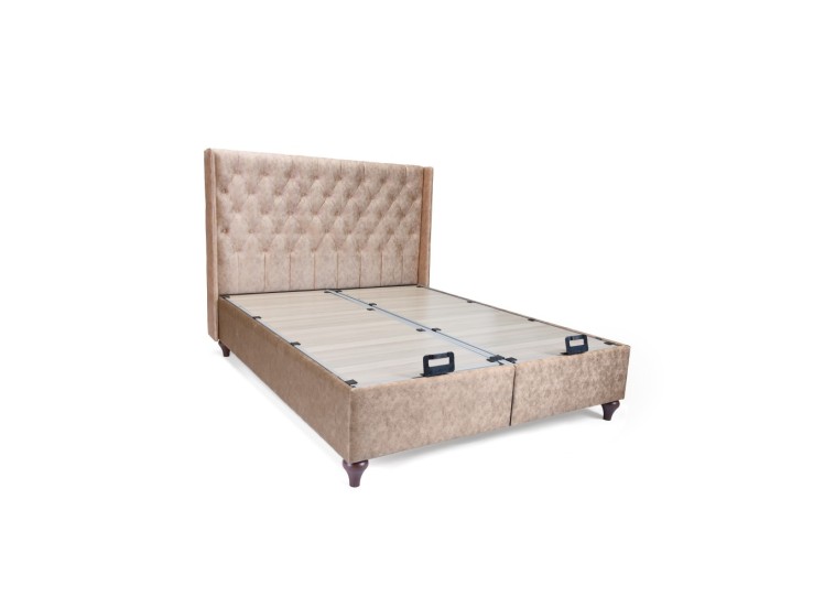 Κρεβάτι υφασμάτινο Kare baza, μπεζ Νο babyface 04, 160x200 εκ., All4home