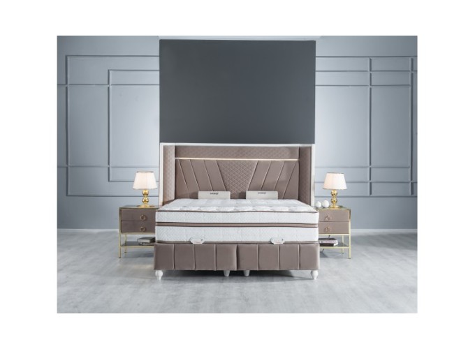 Κρεβάτι υφασμάτινο Lusso με αποθηκευτικό χώρο, 120x200 εκ., All4home