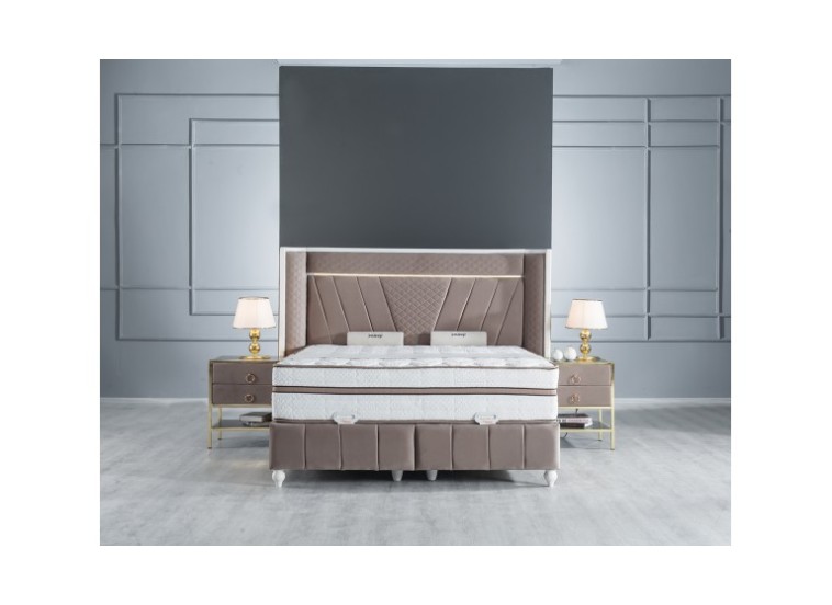 Κρεβάτι υφασμάτινο Lusso με αποθηκευτικό χώρο, 120x200 εκ., All4home