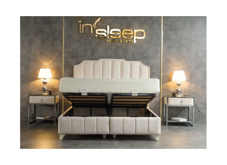 Κρεβάτι υφασμάτινο Marvel με αποθηκευτικό χώρο, 160x200 εκ., All4home