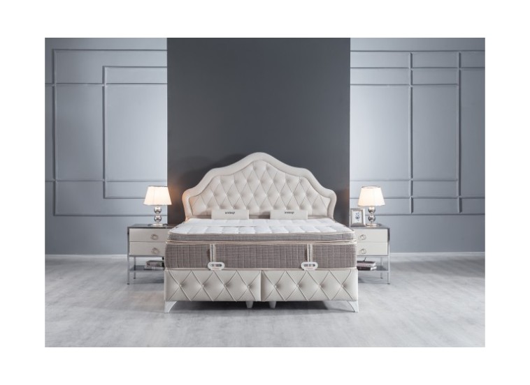 Κρεβάτι υφασμάτινο Perla με αποθηκευτικό χώρο, 160x200 εκ., All4home