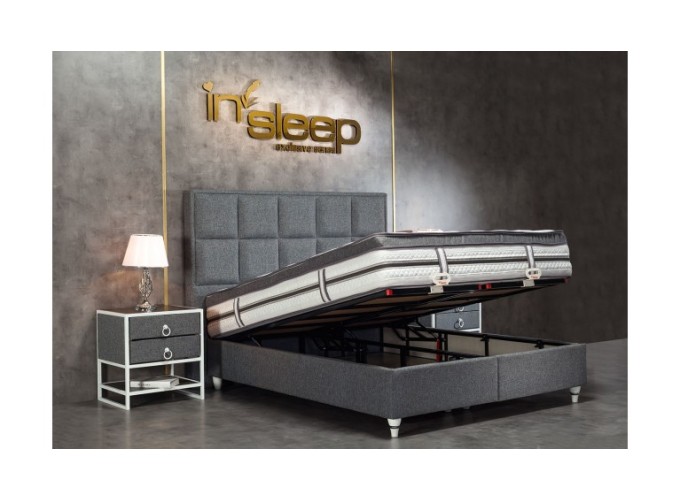 Κρεβάτι υφασμάτινο Vegas με αποθηκευτικό χώρο, 90x190 εκ., All4home