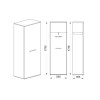 Ντουλάπα μονόφυλλη, 55x36x175.5, Modul 66, Genomax Ντουλάπα μονόφυλλη, 55x36x175.5, Modul 66, Genomax
