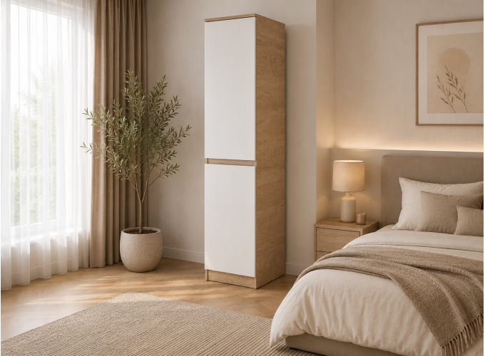 Ντουλάπα μονόφυλλη, 45/52/200 εκ., Modul 934, Genomax