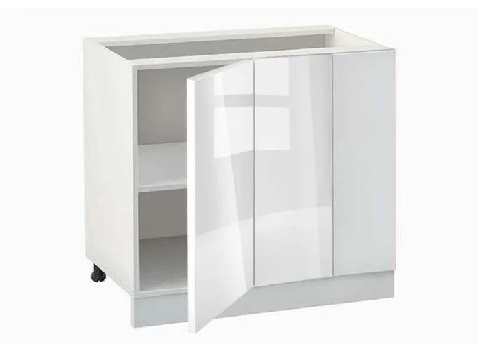 Ντουλάπι κουζίνας επιδαπέδιο γωνιακό 100εκ. Alba gloss , No 1001 MDF, κωδ. 1219922625, Genomax