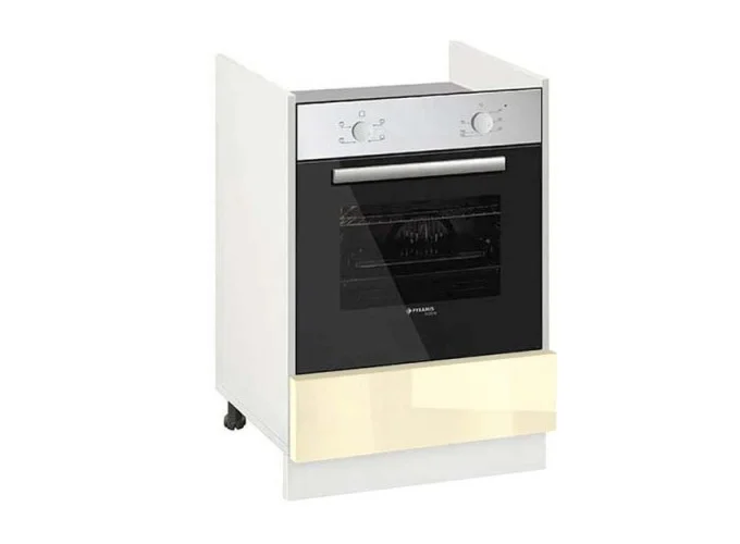 Ντουλάπι Κουζίνας επιδαπέδιο για εντοιχιζόμενη κουζίνα 60εκ., No 601F Ivory , κωδ.12199226356  Genomax