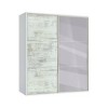 Ντουλάπα Συρόμενη με καθρέφτη, AVA 51, Λευκό/Crystal200x210x59, Genomax Ντουλάπα Συρόμενη με καθρέφτη, AVA 51, Λευκό/Crystal200x210x59, Genomax
