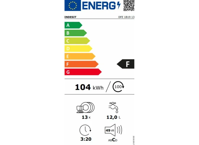 Πλυντήριο πιάτων, DFE 1B19 13, Indesit | All4home Πλυντήριο πιάτων, DFE 1B19 13, Indesit