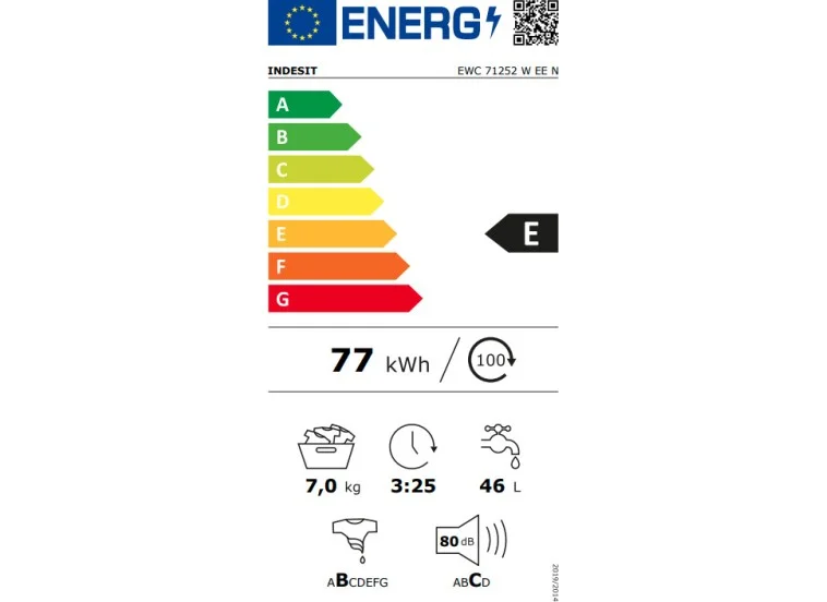 Πλυντήριο ρούχων EWC 71252 W EE N Indesit | All4home Πλυντήριο ρούχων EWC 71252 W EE N Indesit