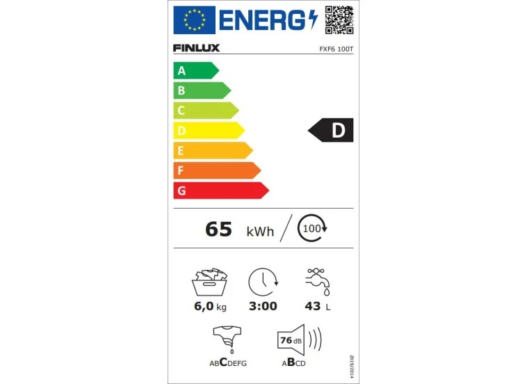 Πλυντήριο ρούχων 6kg, FXF6 100T, Finlux | All4home Πλυντήριο ρούχων 6kg, FXF6 100T, Finlux