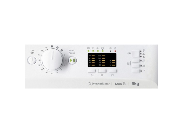 Πλυντήριο ρούχων 9 kg, MTWA 91283 W EE, 1200rpm, D, Indesit | All4home Πλυντήριο ρούχων 9 kg, MTWA 91283 W EE, 1200rpm, D, Indesit