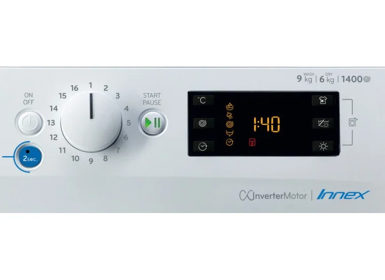 Πλυντήριο στεγνωτήριο ρούχων BDE 961483X WS EU N, Indesit | All4home Πλυντήριο στεγνωτήριο ρούχων BDE 961483X WS EU N, Indesit