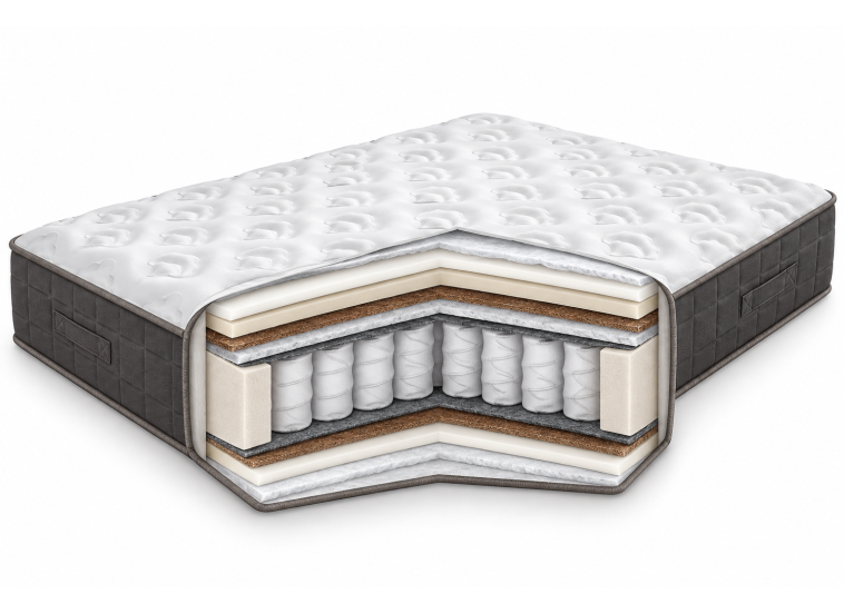 Ανατομικό Στρώμα Foam / Latex Διπλής Όψης Star 82x200x25cm με Ανεξάρτητα Ελατήρια Silk