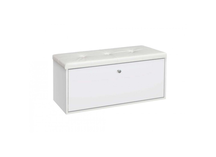 Παπουτσοθήκη-Σκαμπό Rakla 100 Λευκή, 97x31.5x48, Genomax Παπουτσοθήκη-Σκαμπό Rakla 100 Λευκή, 97x31.5x48, Genomax