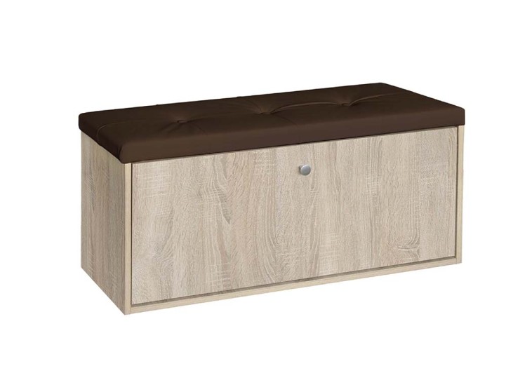 Παπουτσοθήκη-Σκαμπό Rakla 100 Σόνομα/Βέγγε, 97x31.5x48, Genomax Παπουτσοθήκη-Σκαμπό Rakla 100 Σόνομα/Βέγγε, 97x31.5x48, Genomax