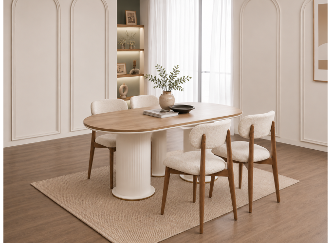 Σετ Τραπεζαρίας με 4 καρέκλες, Elio ,180x90x75 εκ. All4home