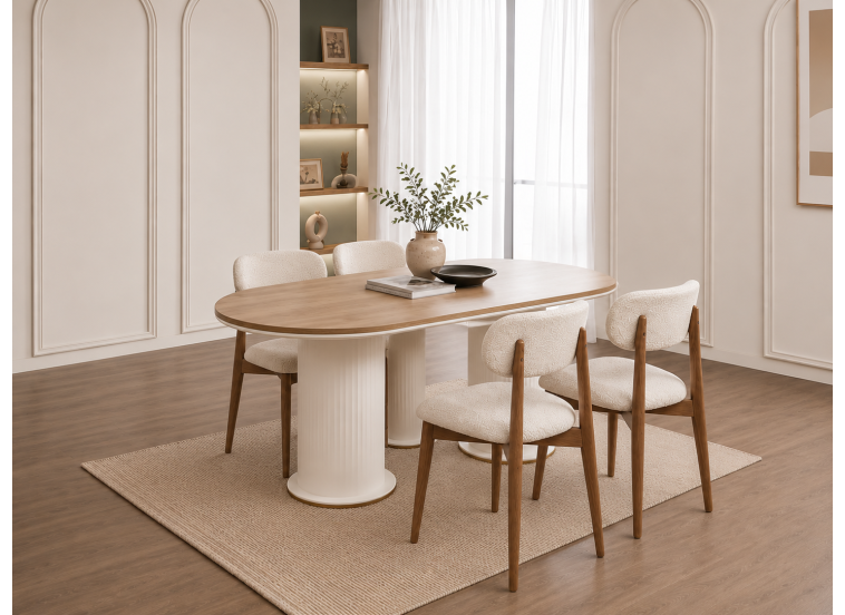 Σετ Τραπεζαρίας με 4 καρέκλες, Elio ,180x90x75 εκ. All4home