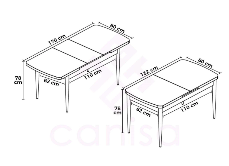 Τραπέζι Exve Με Μηχανισμό Επιμήκυνσης 132-170M, ANTIK PINE , 170/110/73 εκ., All4home