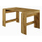 Τραπέζι κουζίνας ξύλινο Piton  Χρυσαφί , 44-240/90/75 εκ., Genomax