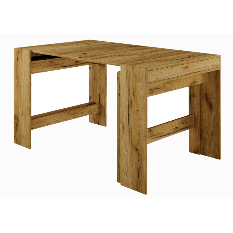 Τραπέζι κουζίνας ξύλινο Piton  Χρυσαφί , 44-240/90/75 εκ., 1219921792, Genomax