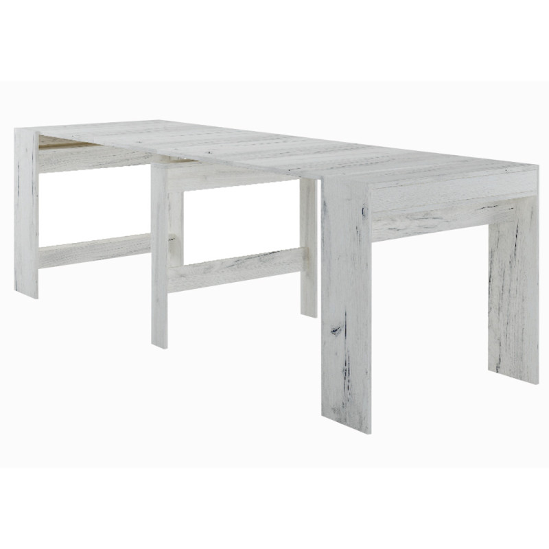 Τραπέζι κουζίνας ξύλινο Piton Λευκό, 44-240/90/75 εκ., 1219921790 Genomax