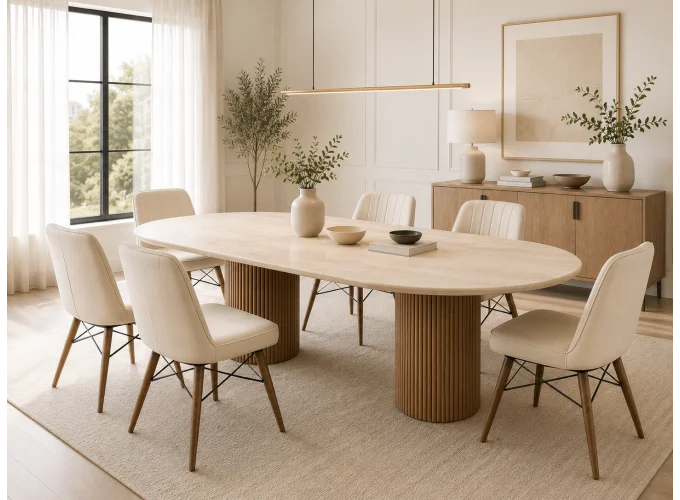 Σετ Τραπεζαρίας με 6 καρέκλες, Aurea ,180x90x75 εκ. All4home