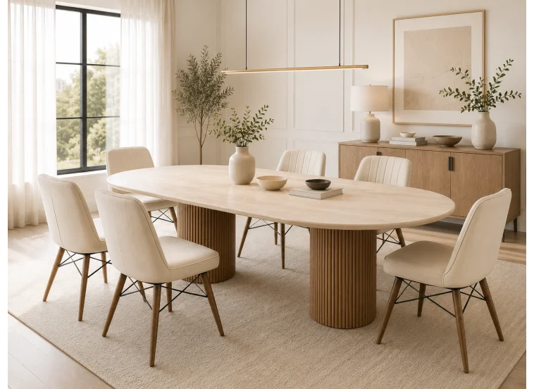 Σετ Τραπεζαρίας με 6 καρέκλες, Aurea ,180x90x75 εκ. All4home