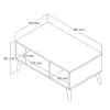 Τραπέζι σαλονιού Exxen 2072, 90x54x44,1 εκ., All4home