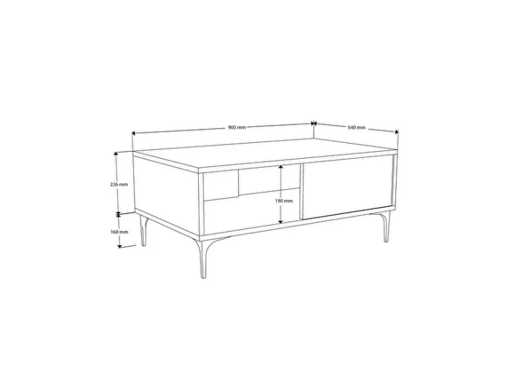 Τραπέζι σαλονιού Orta Sehra Benito 2099 90x54x38,6 εκ., All4home