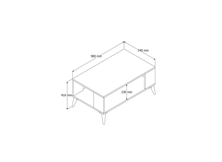 Τραπέζι σαλονιού Orta Sehra Authentic 2060 90x54x41,6 εκ., All4home