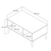 Τραπέζι σαλονιού Orta Sehra Exxen 2074 90x54x44,1 εκ., All4home