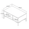 Τραπέζι σαλονιού Orta Sehra Aurora 2080 90x54x41,1 εκ., All4home